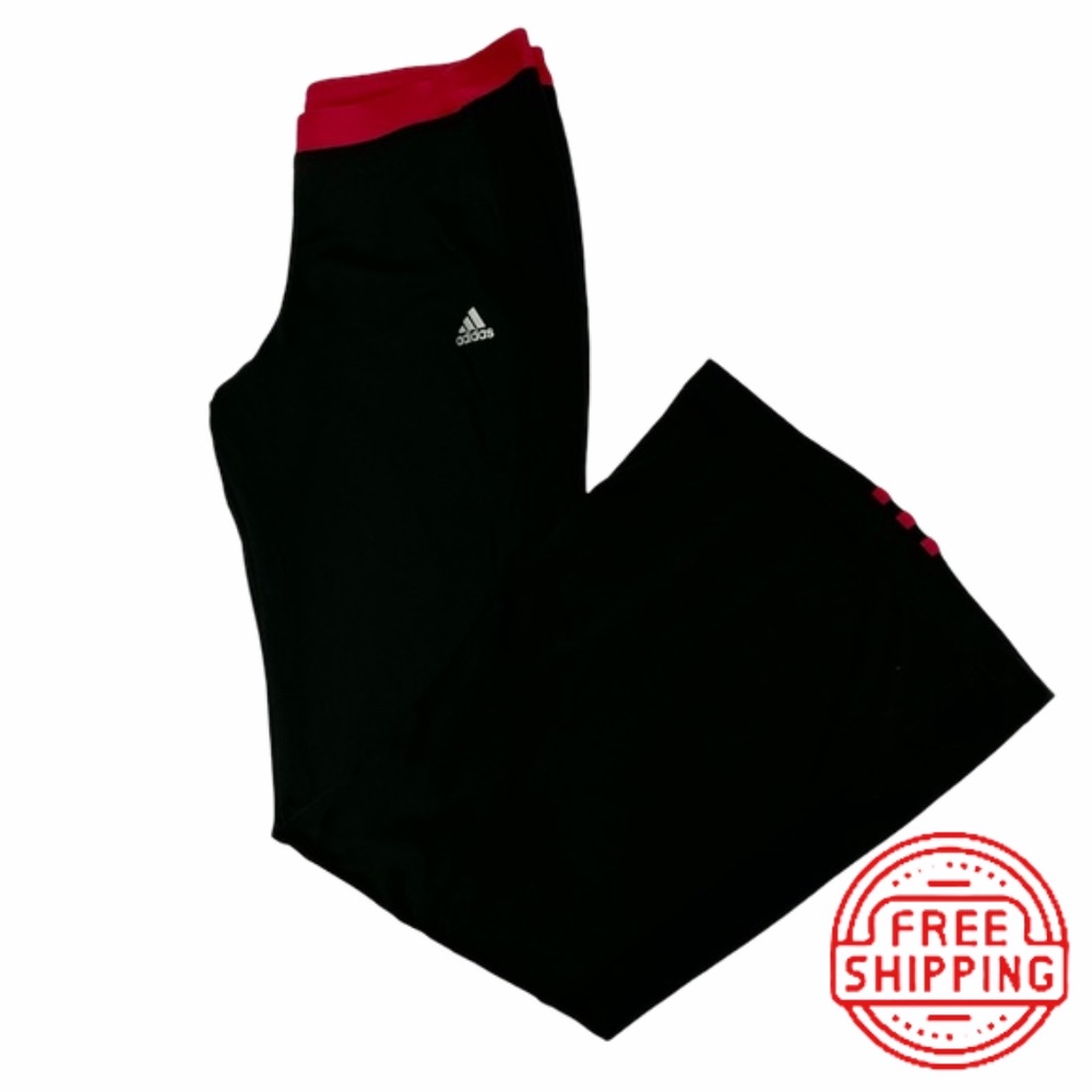 Adidas Wide Leg Flair Yoga Pants Size L
